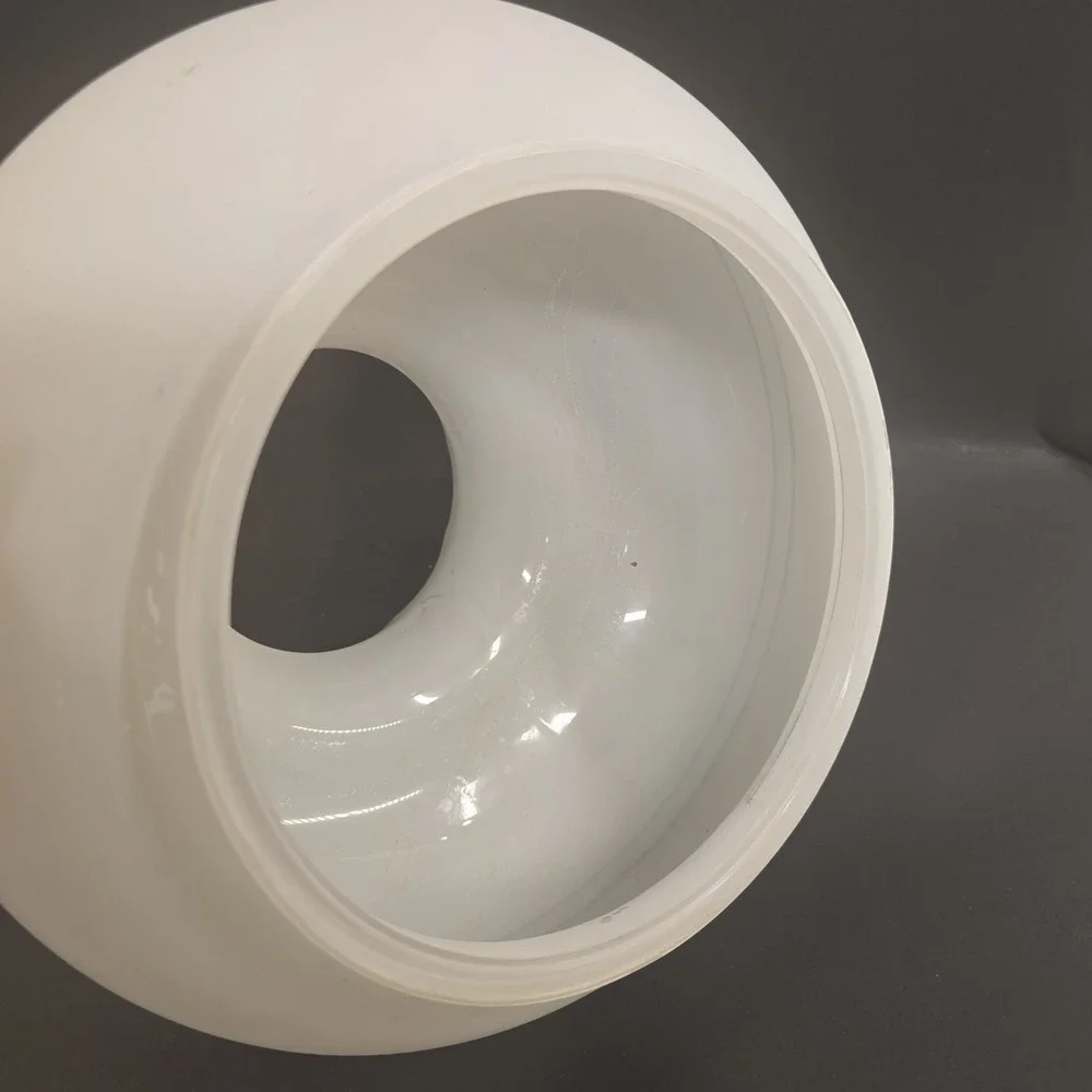 Vintage Large Lampshade For‎ Lamp White & Blue with Ruffle Top